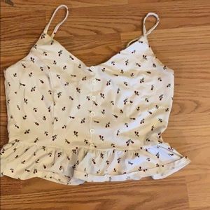 Forever 21 white cropped tank